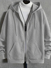 Arlo - Stilvolle, warme Strickjacke mit Kapuze und Reißverschluss für Herren
