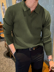 Emil - Elegantes Langarm-Poloshirt aus Strick