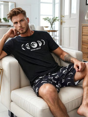 Matteo - Pyjama-Set mit Grafikdruck für Herren