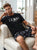 Matteo - Pyjama-Set mit Grafikdruck für Herren
