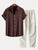 Roman - Zweiteiliges Herren-Set aus Kurzarmhemd und langer Hose