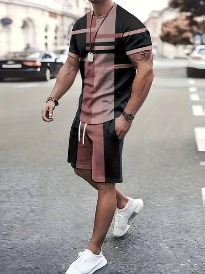 Dennis - Kurzarmhemd und Shorts-Set für Herren