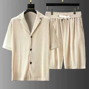 Jerrick - Elegantes Set aus lockerem Polohemd und Shorts für Herren