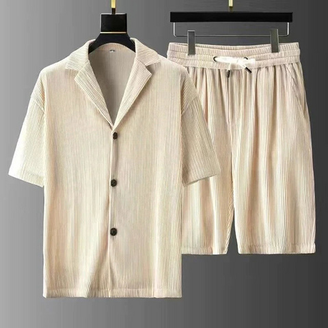 Jerrick - Elegantes Set aus lockerem Polohemd und Shorts für Herren