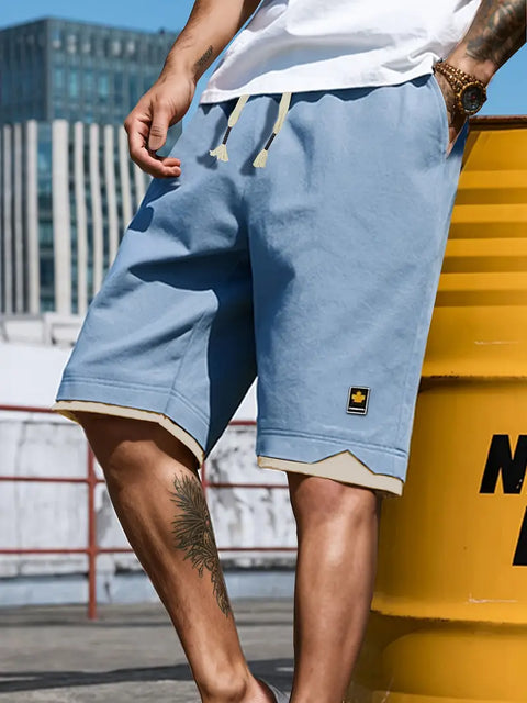 Edson - Einfarbige Shorts mit Taschen für Herren