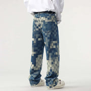 Saul - Karierte Jeans im Schachbrettmuster