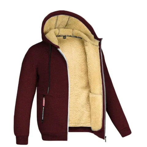 TOMMY - Fleece-Kapuzenpullover mit Reißverschluss
