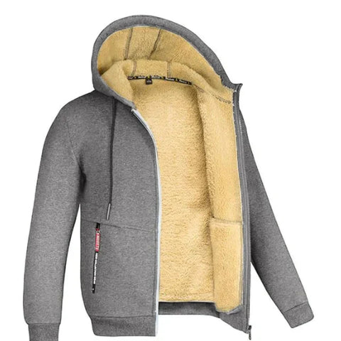 TOMMY - Fleece-Kapuzenpullover mit Reißverschluss
