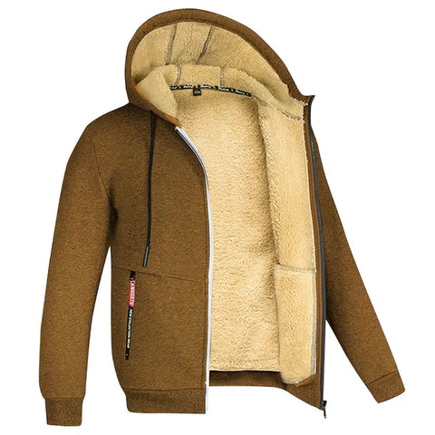 TOMMY - Fleece-Kapuzenpullover mit Reißverschluss