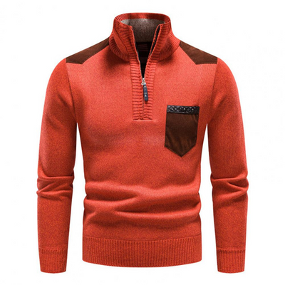 Antony - Lässiger, warmer Rollkragenpullover mit Reißverschluss für Herren