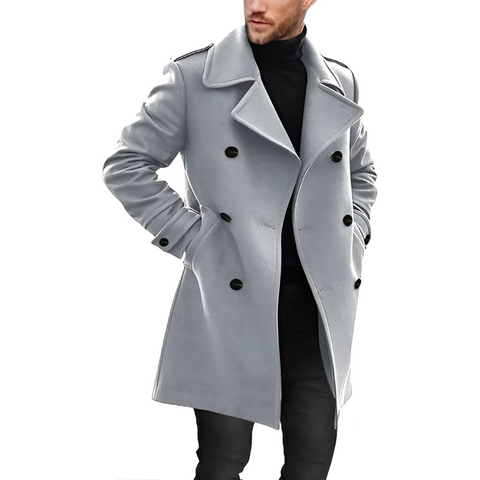 Tyson - Eleganter Trenchcoat mit Reverskragen für Herren