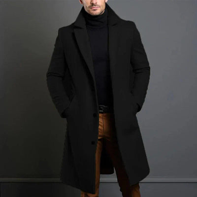 Arjun - Eleganter langer warmer Trenchcoat für Herren