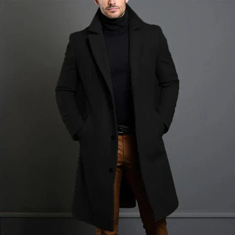 Arjun - Eleganter langer warmer Trenchcoat für Herren