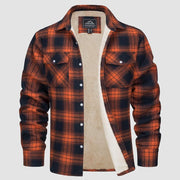 Ellis - Warme Herrenjacke mit Fleece und Karomuster