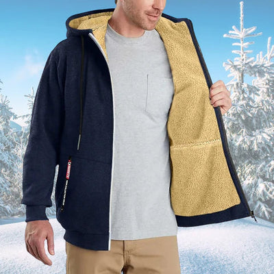 TOMMY - Fleece-Kapuzenpullover mit Reißverschluss