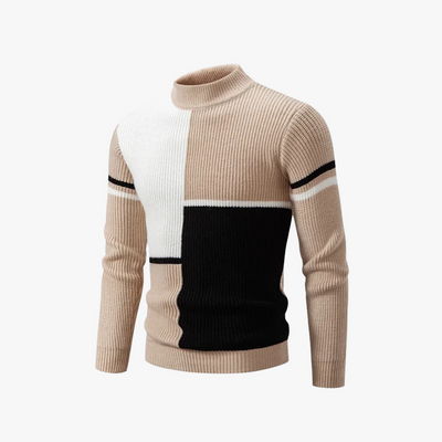 Sean - Stilvoller, warmer Strickpullover mit Farbblockdesign für Herren