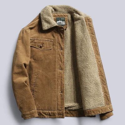 Gery - Lässige, mit Fleece gefütterte, warme Cordjacke für Herren
