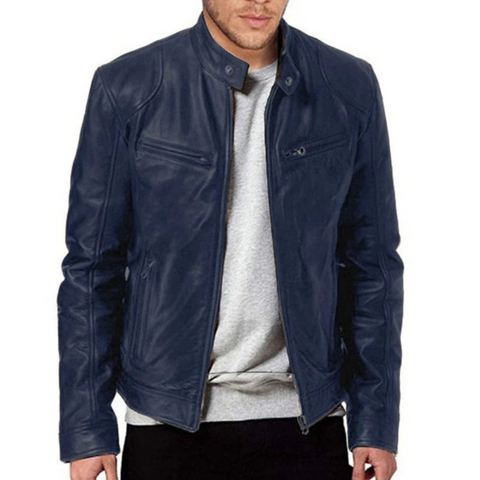 Sabastian - Stilvolle, schmal geschnittene Lederjacke für Herren