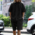 Johan - Lässiges Oversize-T-Shirt und Shorts-Set