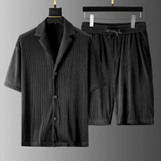 Jerrick - Elegantes Set aus lockerem Polohemd und Shorts für Herren