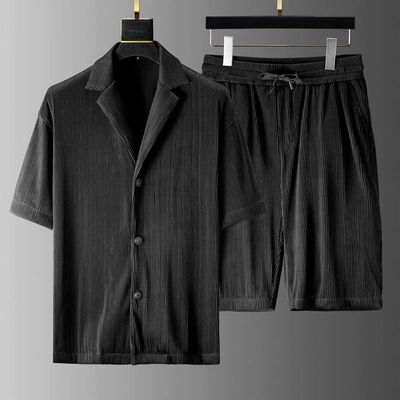 Jerrick - Elegantes Set aus lockerem Polohemd und Shorts für Herren