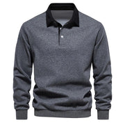 Stefano - Elegantes Langarm-Poloshirt für Herren