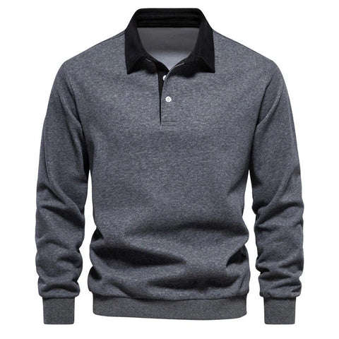 Stefano - Elegantes Langarm-Poloshirt für Herren