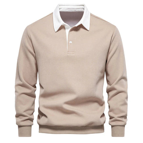 Stefano - Elegantes Langarm-Poloshirt für Herren