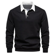 Stefano - Elegantes Langarm-Poloshirt für Herren