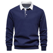 Stefano - Elegantes Langarm-Poloshirt für Herren