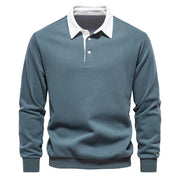 Stefano - Elegantes Langarm-Poloshirt für Herren