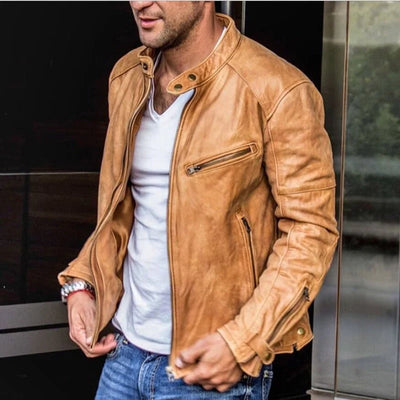 David - Elegante und wetterfeste Lederjacke