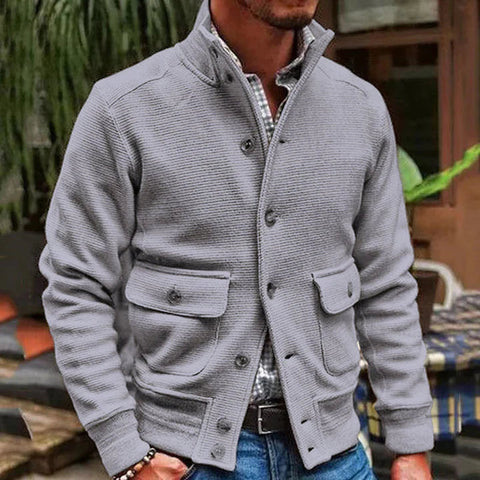 Tim - Winterjacke mit Stehkragen und Strickmuster