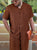 Justus - Herren-Set aus kurzärmligem Button-Up-Hemd und elastischen Shorts