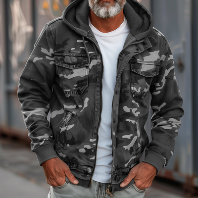 Rodolfo - Stilvolle Camouflage-Kapuzenjacke für Herren