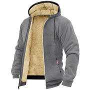TOMMY - Fleece-Kapuzenpullover mit Reißverschluss