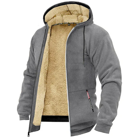 TOMMY - Fleece-Kapuzenpullover mit Reißverschluss