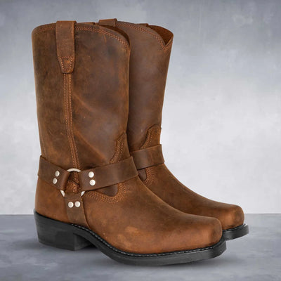Lorn - Retro-Cowboystiefel aus Leder