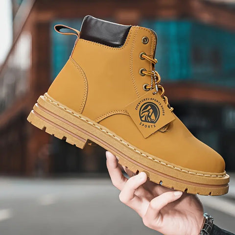 Warren - High-Top-Arbeitsstiefel im Vintage-Stil