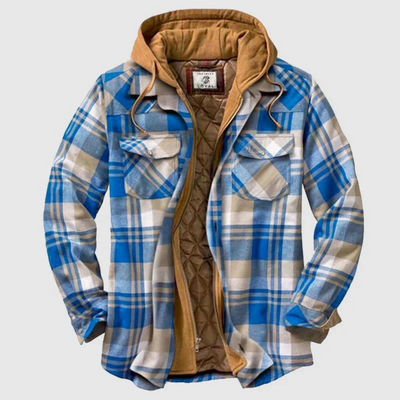 Derrick - Stilvolle Jacke mit Kapuze und Karomuster