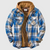 Derrick - Stilvolle Jacke mit Kapuze und Karomuster