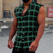 Bruce - Vintage Style Ärmelloses Herrenhemd