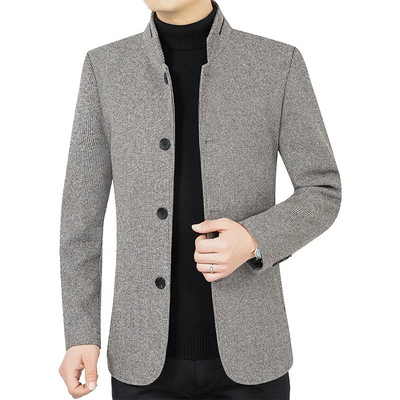 Severino - Eleganter, schmal geschnittener Blazer mit Stehkragen für Herren
