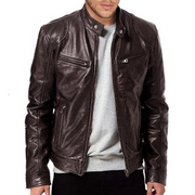 Sabastian - Stilvolle, schmal geschnittene Lederjacke für Herren