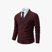 Roberto - Elegante Strickjacke mit V-Ausschnitt und Knöpfen für Herren