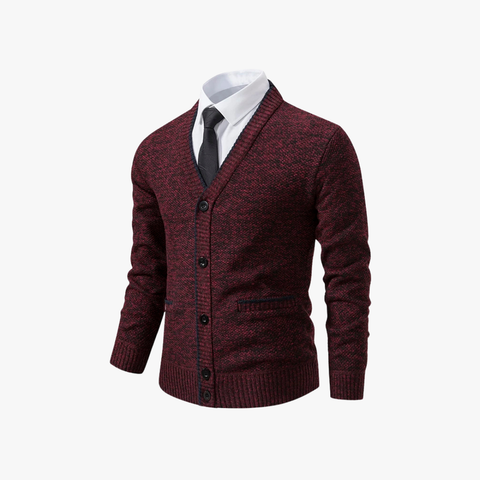 Roberto - Elegante Strickjacke mit V-Ausschnitt und Knöpfen für Herren