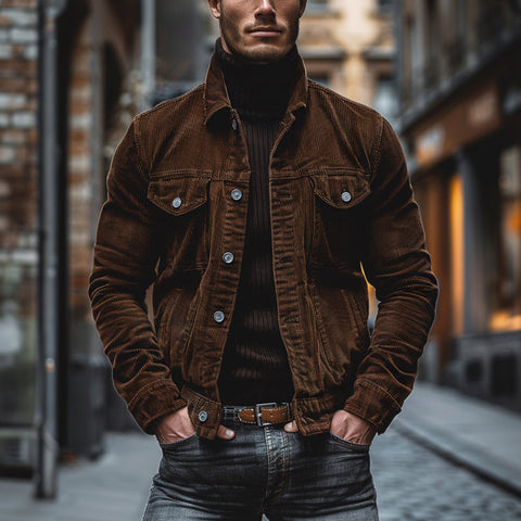 Darryl - Elegante Jacke mit Reverskragen und Knöpfen für Herren