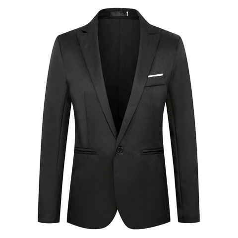Toby - Klassischer, eleganter, schmal geschnittener Ein-Knopf-Blazer für Herren