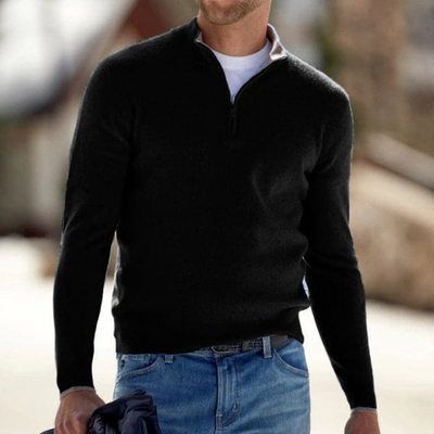 Clyde - Lässiger Langarm-Pullover mit Reißverschluss für Herren