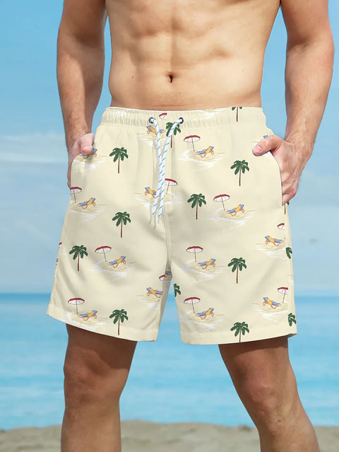 Evans - Strandshorts mit Palmenmuster